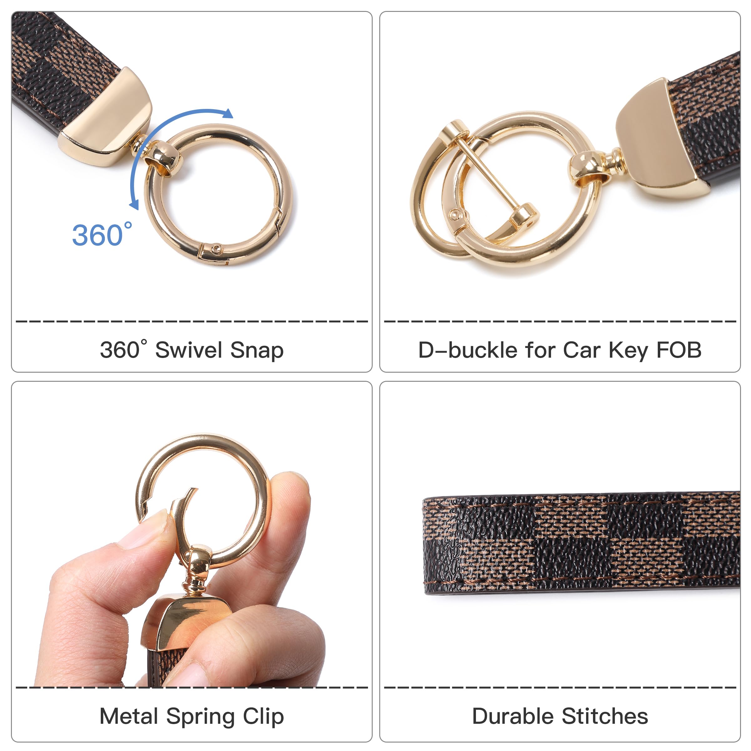 Leather Print Keychain,Universal Keychain Leather Keychain,Car Keychain Car Metal Horseshoe Shape Keychain