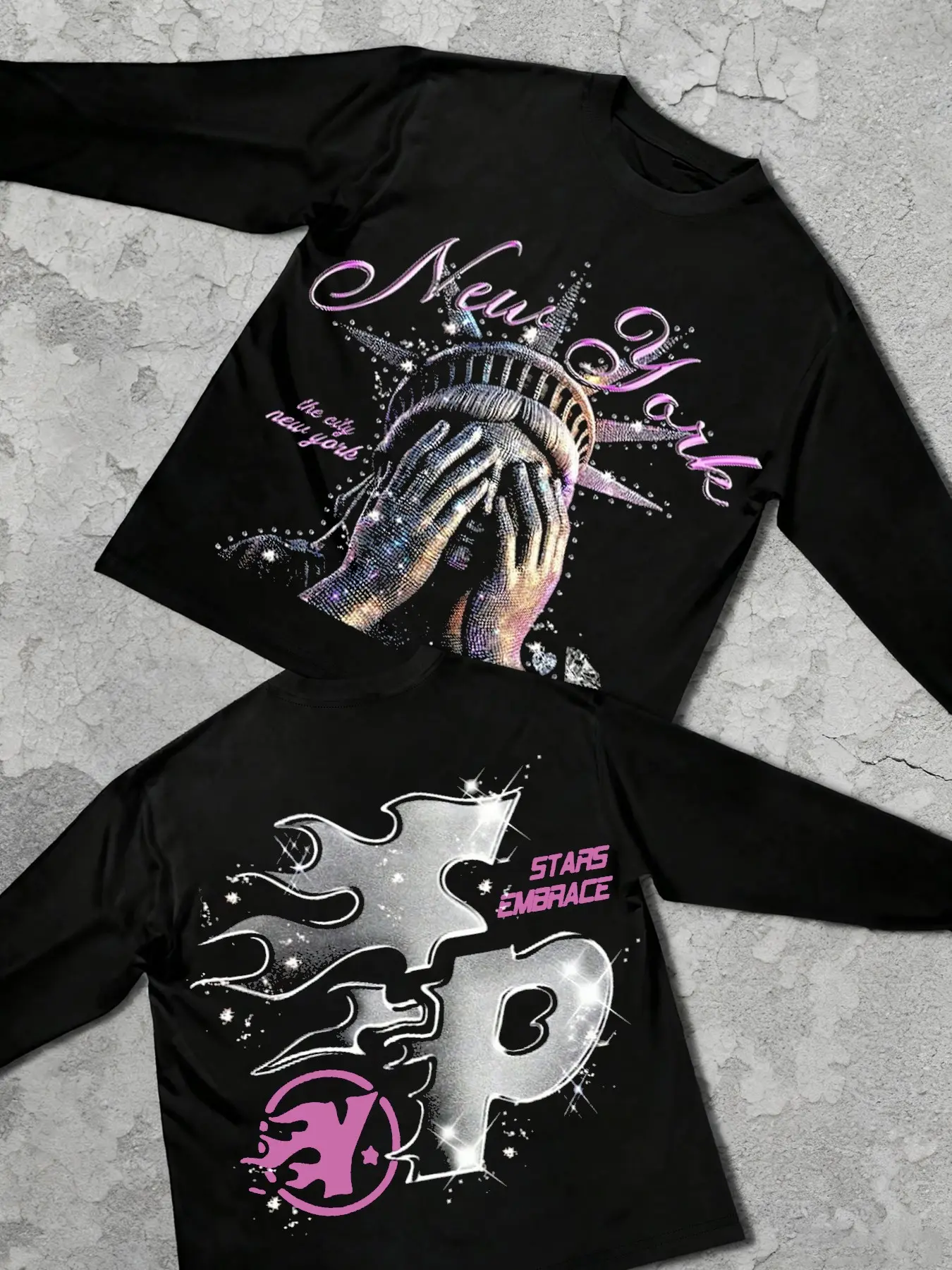 Men's Long Sleeve Graphic Tee, Casual Fitted Shirt for All Seasons, Soft Comfortable Fabric, Perfect for Daily Wear & Travel, Apparel T Shirt