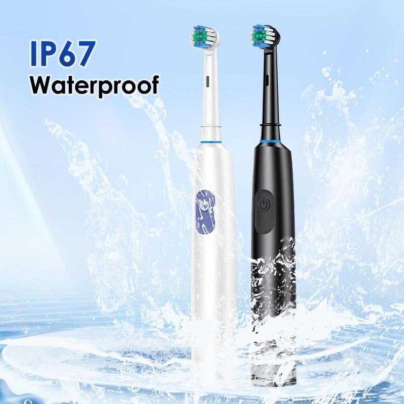 Electric Toothbrush Set with Replacement Brush Heads, Rotatable Toothbrush with 5 Modes, Oral Care Teeth Cleaning Toothbrush