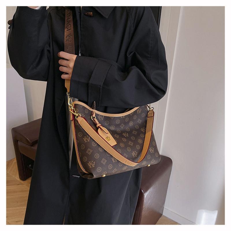 Mia Bag Shop High-end Fashion Large Capacity Tote Bag for Women 2025 New Vintage Print Commuter Shoulder Bag Crossbody Bag in PU Material for Daily Use 20 cm long, 20 cm wide, and 28 cm tall 20 cm long, 20 cm wide, and 28 cm tall