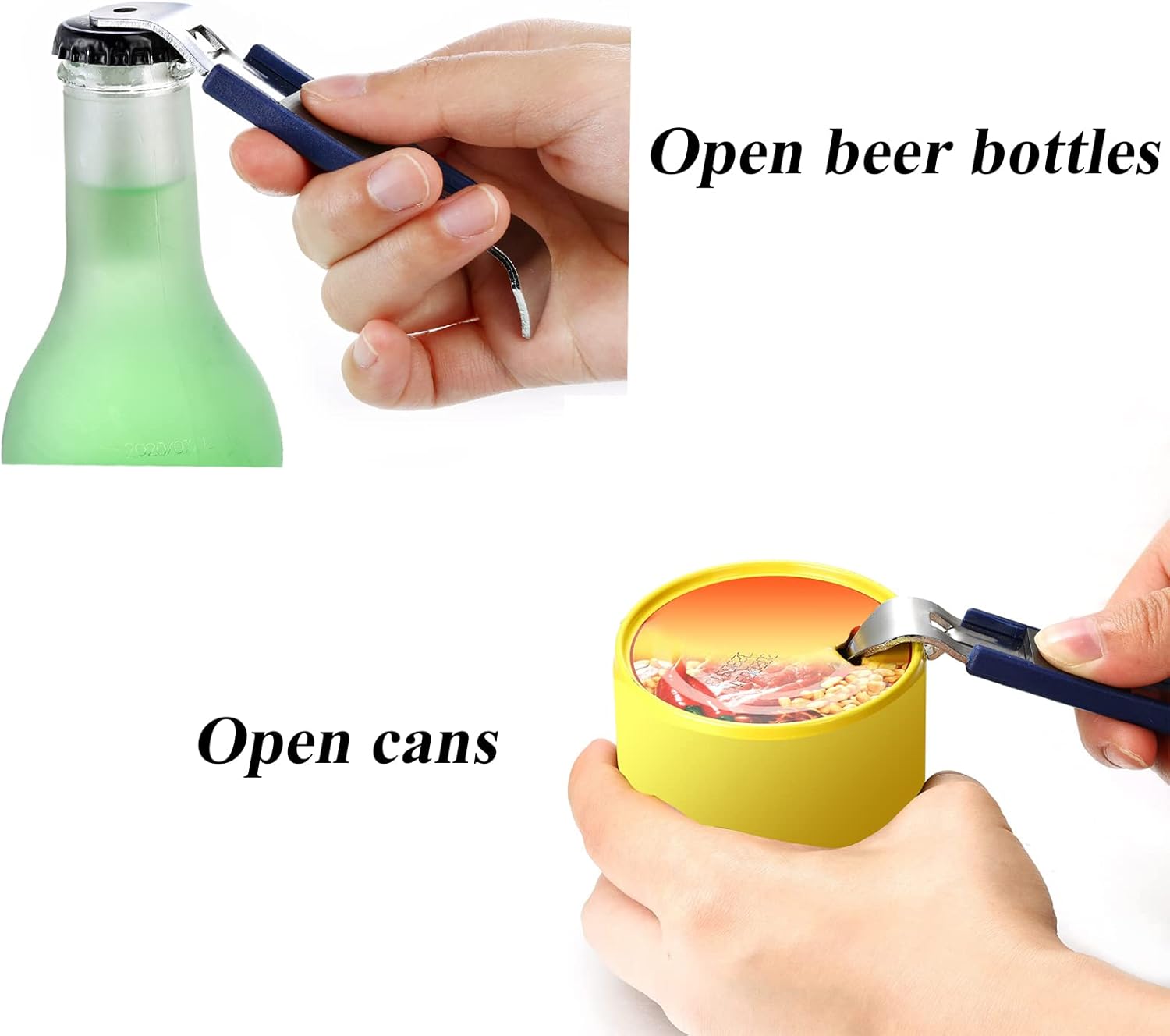 3 count  Bottle Openers Can Opener Classic  Opener Stainless Steel Small Bottle Opener Can Tapper with  for Camping and Traveling