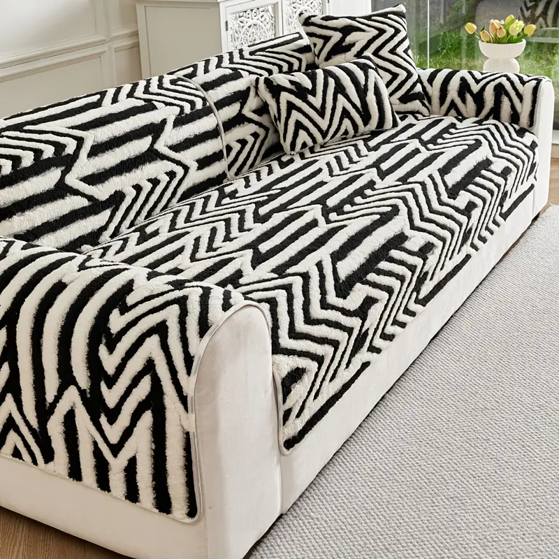 1-piece set of plush sofa cushion, pet friendly anti slip design, fashionable home decoration, soft touch, reusable and easy to clean, suitable for sofa cushions for 1/2/3/4 people