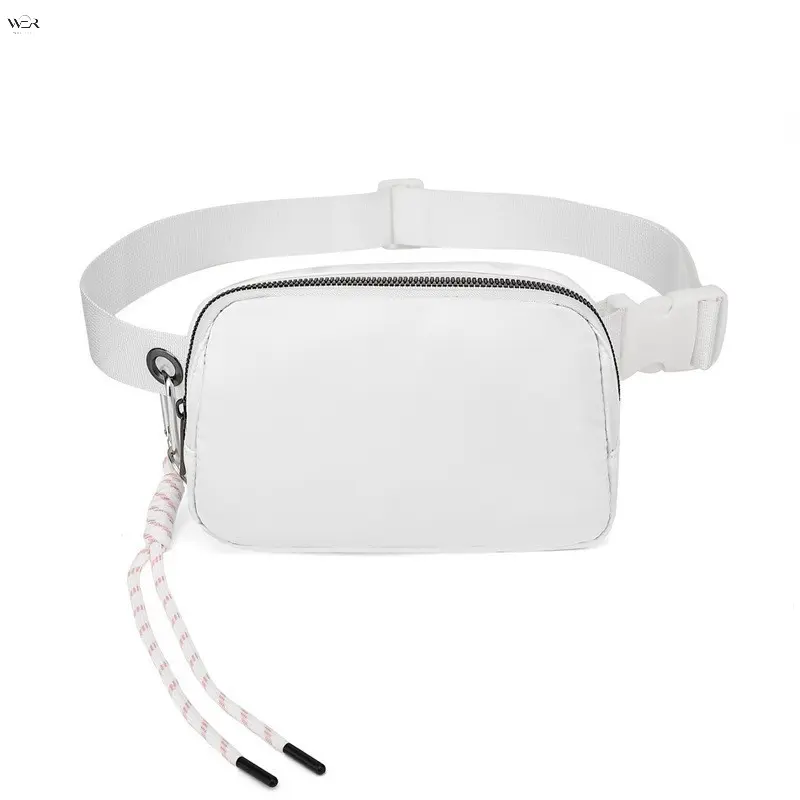 Women Nylon Fanny Pack, Adjustable Strap Crossbody Waist Bag, Lightweight Sport Belt Bag Fashion Sling Purse for Walking Running Travel Daily Use