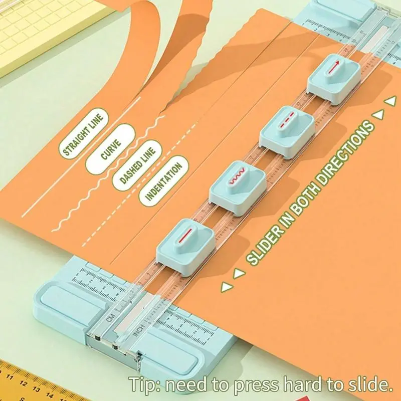 1pc A3/A4 Portable Paper Trimmer, Easy-To-Use Precision Cutting Tool For School, Home And Office - Durable Plastic Material