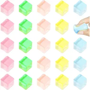24 Pcs Fidget Stress Balls,Ice Squeeze Sensory Toys,Mini Squishy Fidget Toys for Kids & Adults Ages 3+, Squeeze Cubes Ball for Anxiety & Stress Relief, Perfect for Party Favors, Birthdaysfidget toys