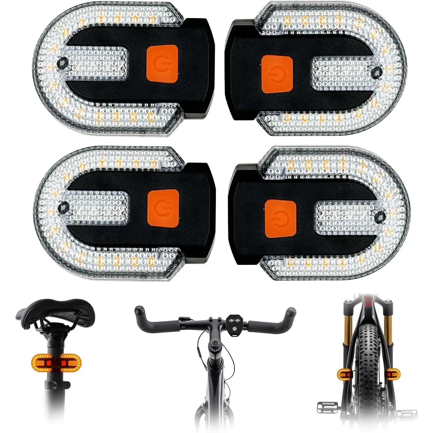 Bike Tail Light with Turn Signal, Remote Control Bicycle Rear Lights USB Charging Waterproof 5 Modes, Safety Warning Taillights Can Be Mounted on Front and Rear for Night Cycling