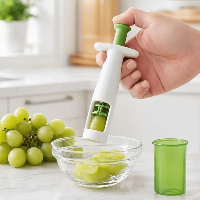 2-Piece Cherry Tomato Cutter, Grape Slicer, Multi-Functional Fruit Cutter, Small Kitchen Tool, Cake Decorator, Fruit Cutting Utensil