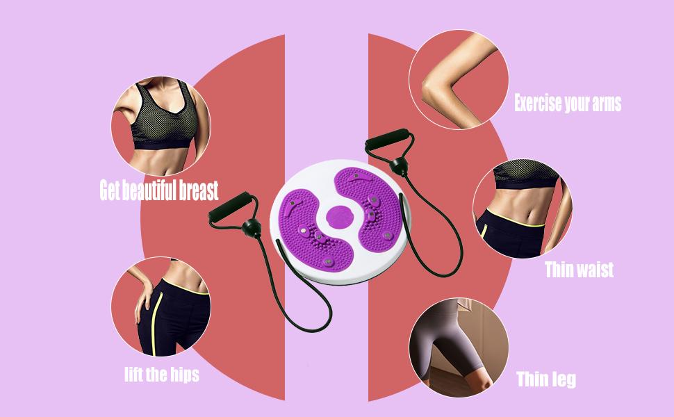 Adjustable Ab Twist Waist Disc Board with Handles – Waist Slimming Balance Rotating Disc with Foot Massage for Arms, Hips & Thighs Adjustable Ab Twist Waist Disc Board with Handles – Waist Slimming Balance Rotating Disc with Foot Massage for Arms, Hips & Thighs