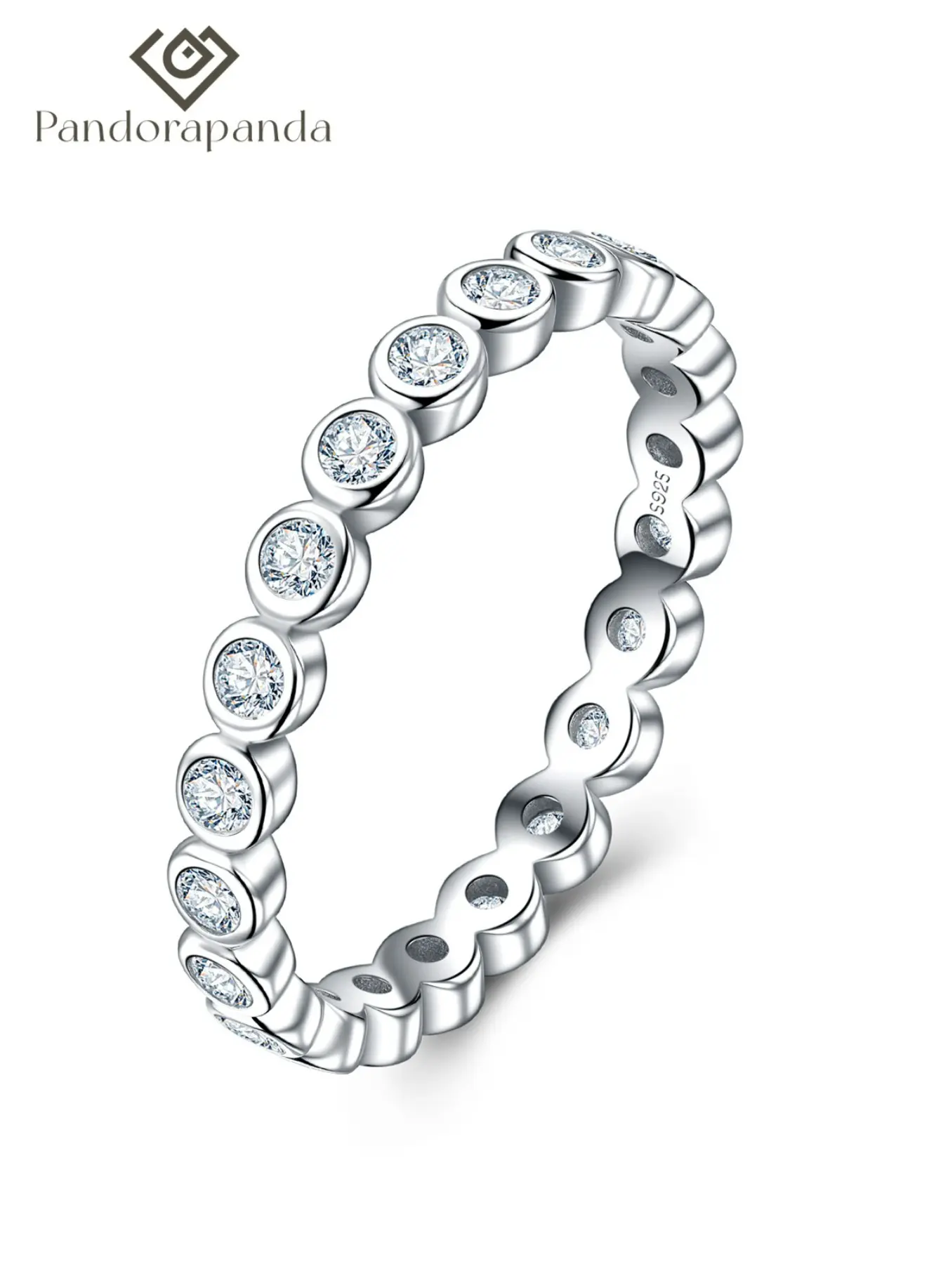 Moissanite Bubble Forever Ring, Round Moissanite Ring, S925 Silver Color Jewelry, Elegant Design, Elegant Everyday Ring, Perfect Gift, High-Quality Craftsmanship, Durable & Stylish, Moissanite Band Ring