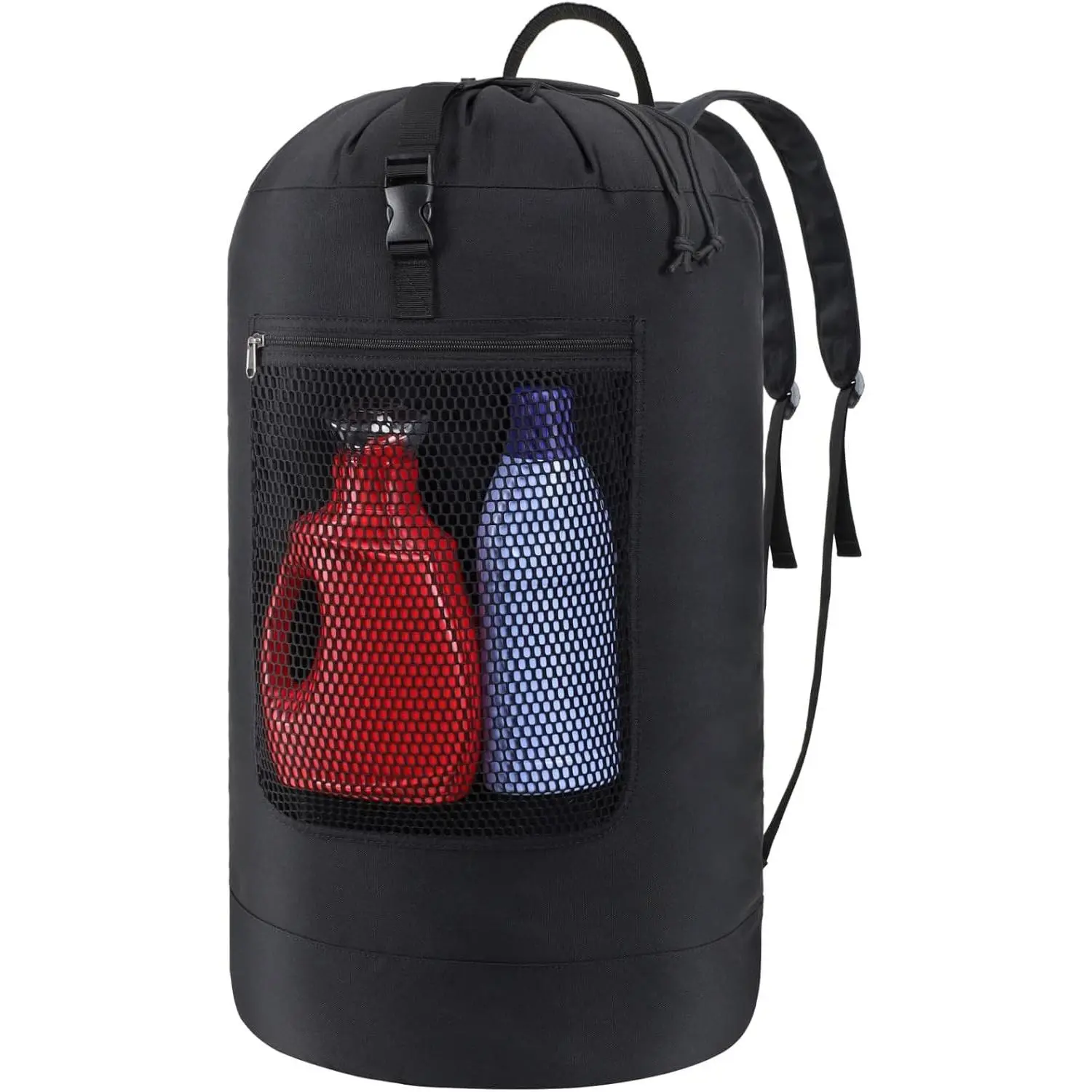 Large Heavy Duty 75L Laundry Backpack for College - Wide Shoulder Straps, Mesh Zipper Pocket, Drawstring Closure, Dorm Room Essentials, Laundromat, Camping, TripGift