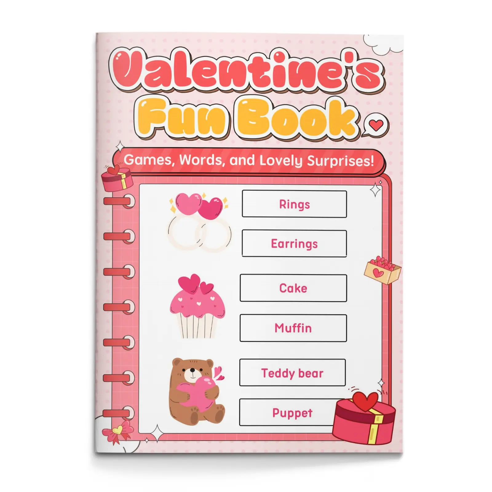 Kids Fun Activity Mega– Valentine’s Games, Dot Addition, Color by Number & Cut-and-Paste Crafts