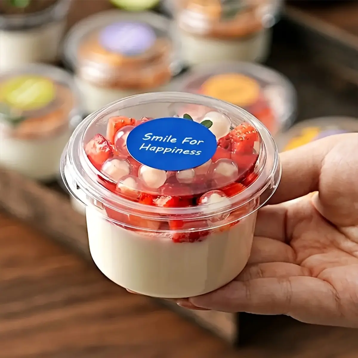50/100 Pcs Plastic Dessert Cups with Lids, 5oz Clear Baking Cup for Jellies, Pastries, Yoghurt, Ideal for Parties, Picnics, Daily Use