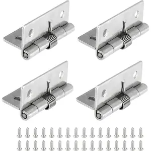 4 count Spring  Hinges for Cabinets, 2 Inch Length Stainless Steel Spring Hinges Self Closing