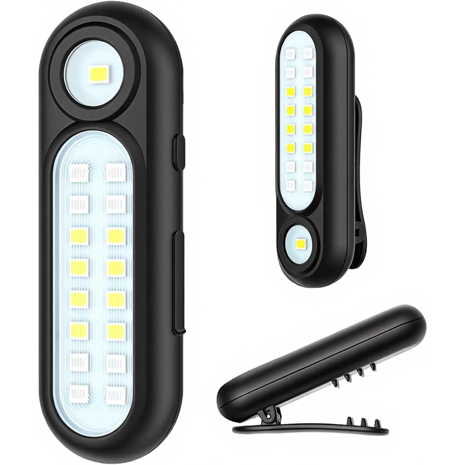 Clip  Flashlight, Rechargeable Running Lights for Runners Portable Hands Free Flashlight for Walking , Safety Light for Walking at Night, LED Work Light  Flashing Camping(1Pcs)