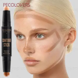 1PC Double-ended Contouring and Highlighting Stick, Available in Light/dark Color, Shaped Face with a High Nose Bridge Makeup Look, Highlighter and Concealer, Waterproof, Creating Three-dimensional Facial Contours and Highlighting Effect