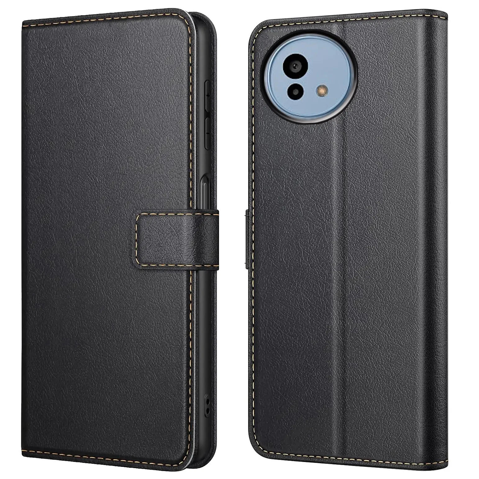 Phone Case For Sharp Aquos wish4, Black PU Leather Business Style, Card Slot, Magnetic Closure, Stand Function, Wallet Flip Protective Phone Case Cover
