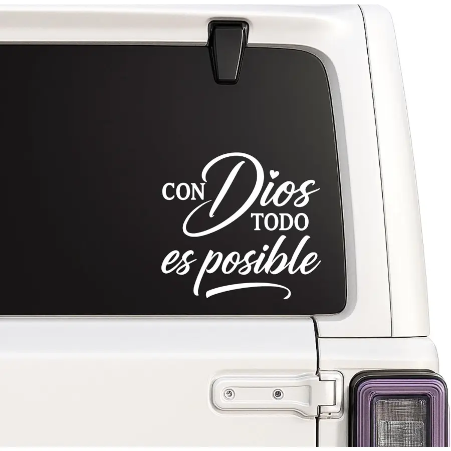 Con Dios Todo ES Posible Decal Spanish Christian Car Sticker | Con Dios Todo Es Posible Decal, Christian faith vinyl sticker for car windows, laptops, mugs, walls and gifts