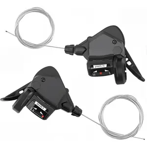 Bike Shifter 3x8/9/10 Speed Left and Right Thumb Gear Shifter for Mountain Bike, Road Bike, MTB, BMX, Fixie Gear, Cycling (3x10 Speed)