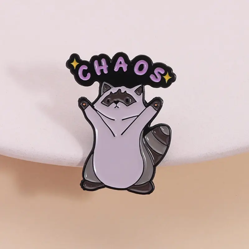 Cute Cartoon Raccoon Design Brooch, Fashion Brooch for Women & Men, Enamel Pin Suitable for Backpacks, Jeans, Scarves, Hats Decoration, Hat Clip, Brooch Pins, Enamel Lapel Pins