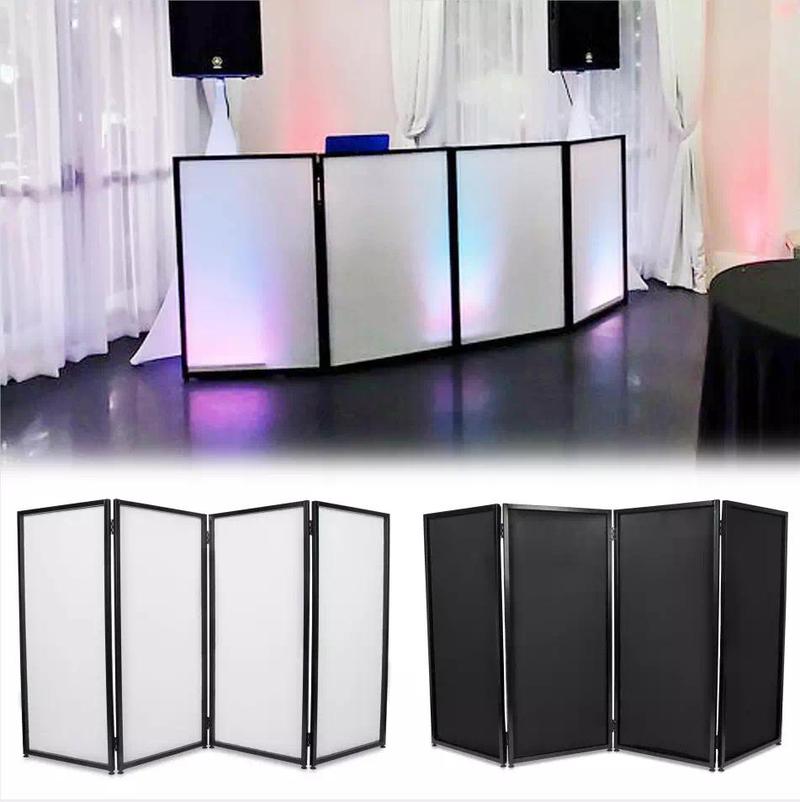Portable DJ Event Facade Black and White Scrim Frame Booth w/ Travel Bag Case