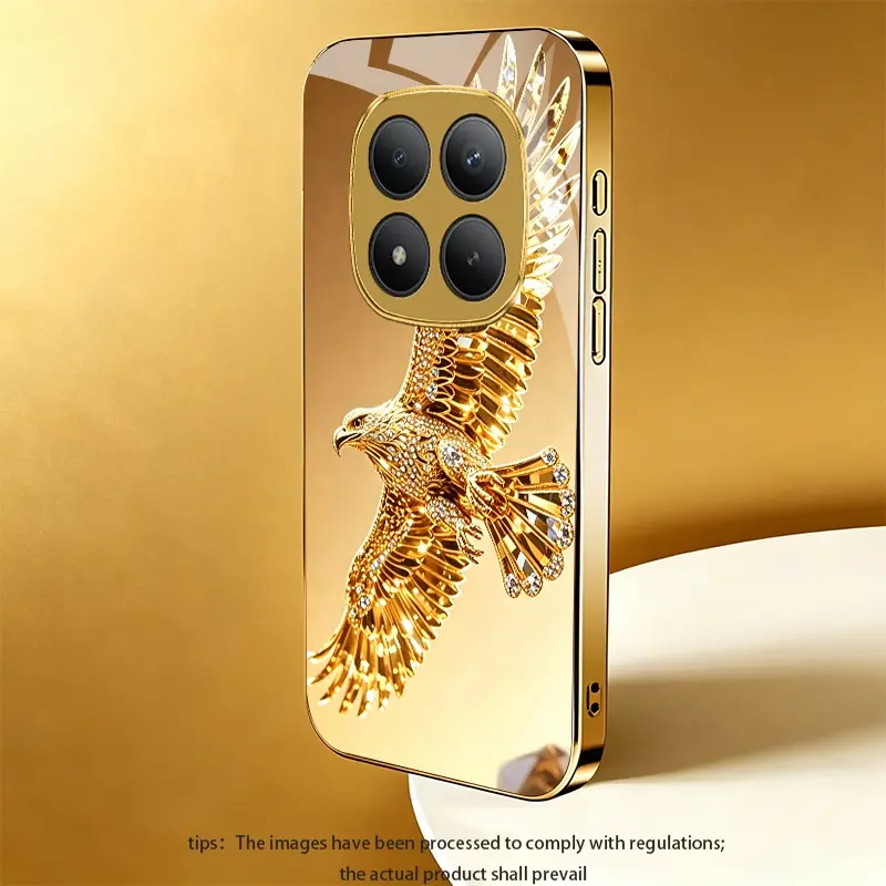 Golden Eagle Pattern phone case for Redmi 10 5G/9/12C/13C 5G/13C/9C/12/10/A1/10C/15a/14C 4G/13 Full coverage, stylish and luxurious, high-value protective case