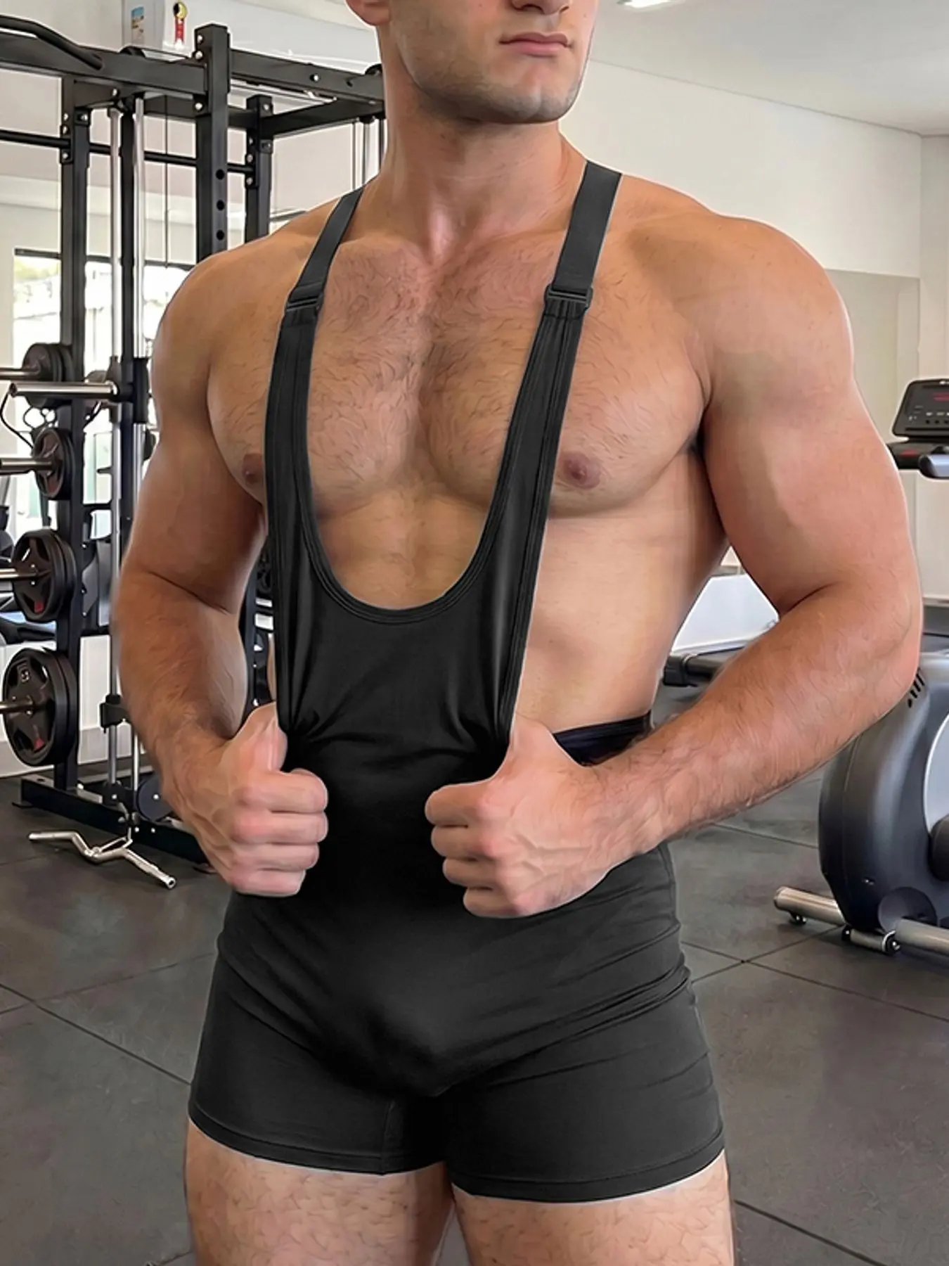 INCERUN Men's Fashion Casual One-Piece, Solid Color Sleeveless Bodysuit, Ideal for Fitness Wear, Comfortable and Stylish Design