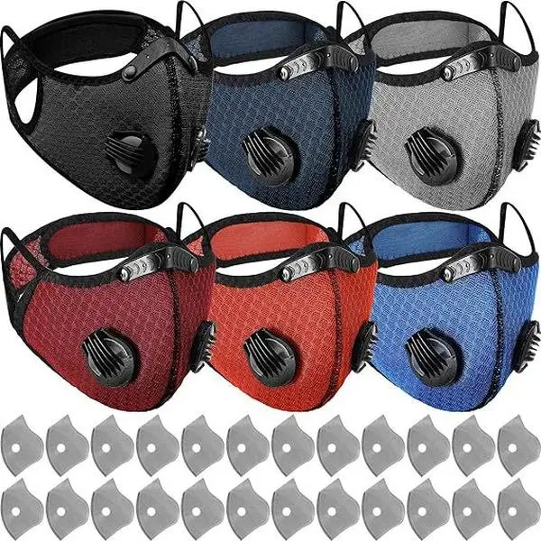 Mesh Breathable Anti-Smog Face Mask, Activated Carbon Filter Dustproof Protective Mask