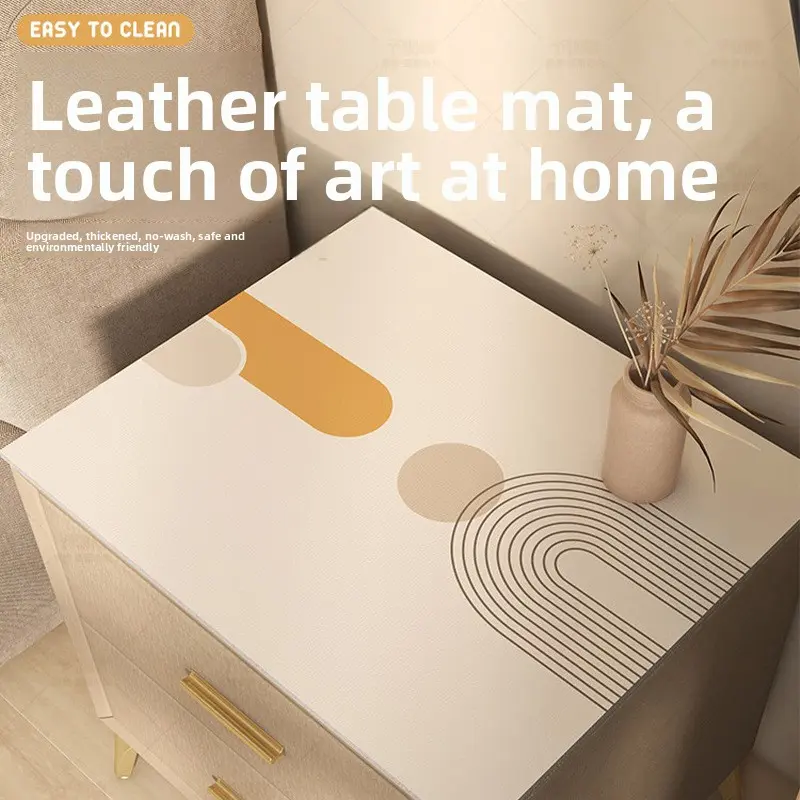 Bedroom nightstand cover cloth, countertop protective mat, light luxury high-end table mat, desktop waterproof tablecloth, cream style