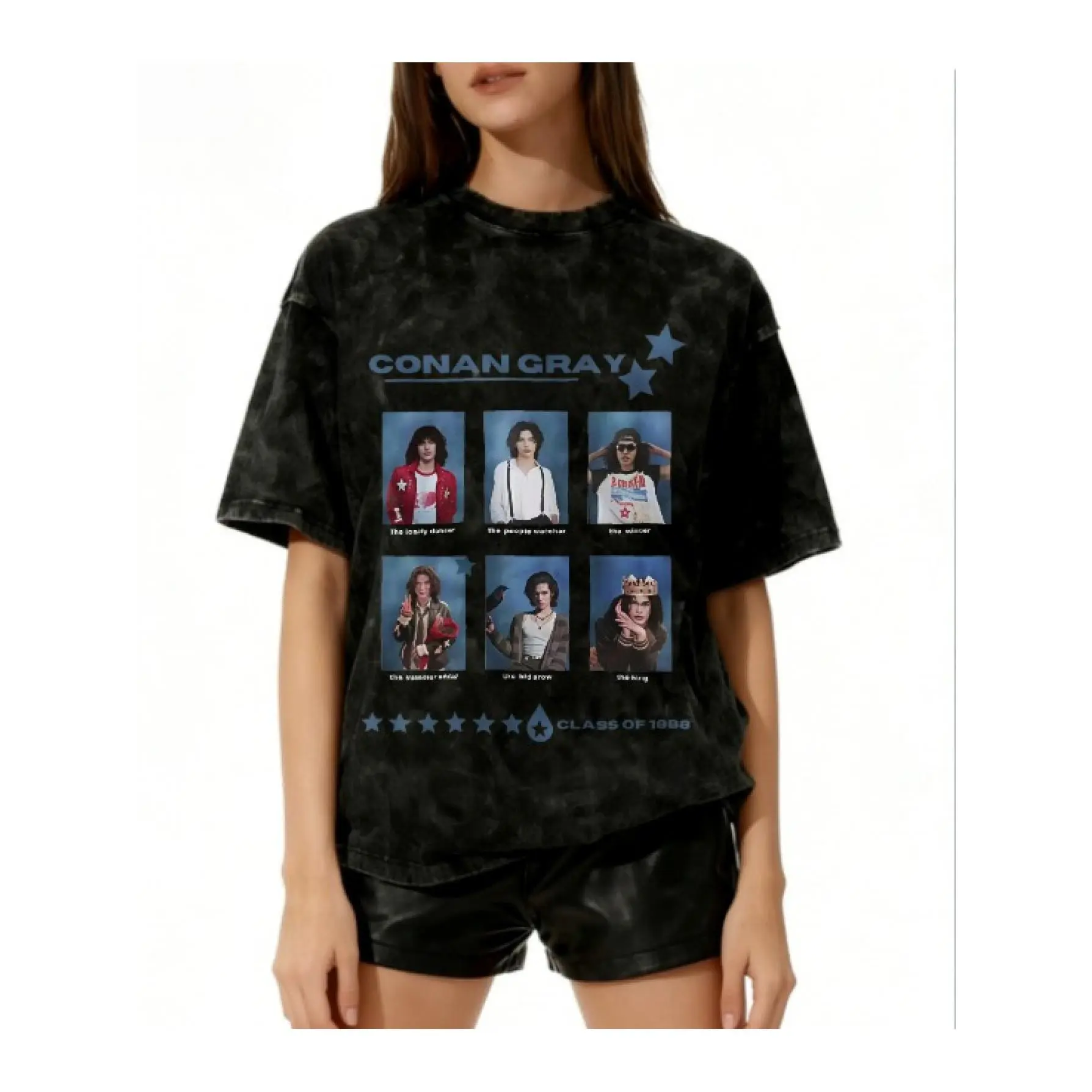 Rapper Conan Gray The Wishbone Show Album 2025 New T Shirts Men Women Vintage Washed Short Sleeve T-Shirt Punk Streetwear Fashion Retro Casual Washed Short Sleeve T-Shirt Tingge Special