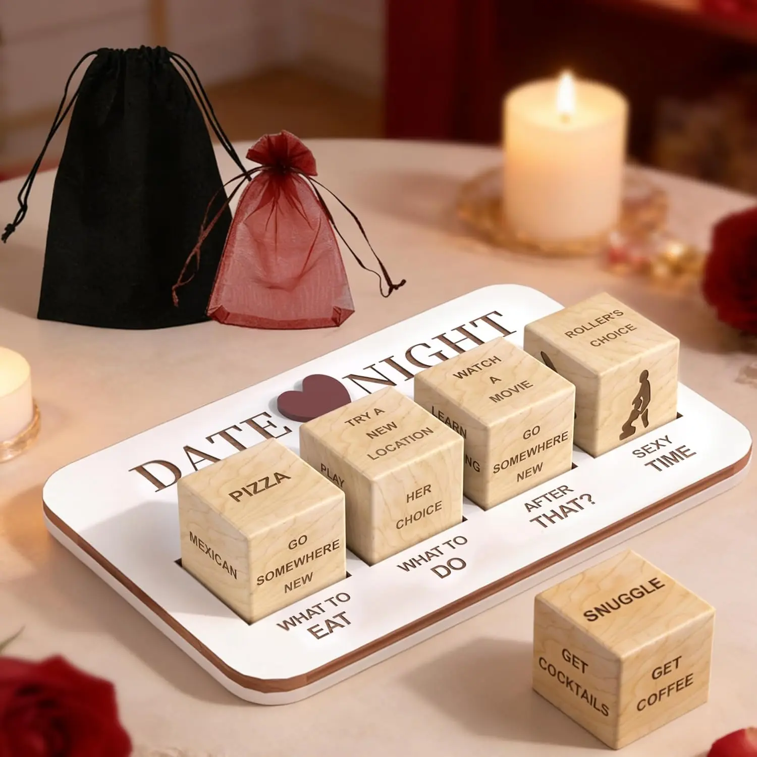Couples Dice Board Game, Couple Gifts for Adults, Interactive/Ready-to-Play/Screen-Free Party Games, Valentine's Day & Anniversary Gifts for Boyfriend, Girlfriend, Husband, Wife, Interactive Party Games For Adults