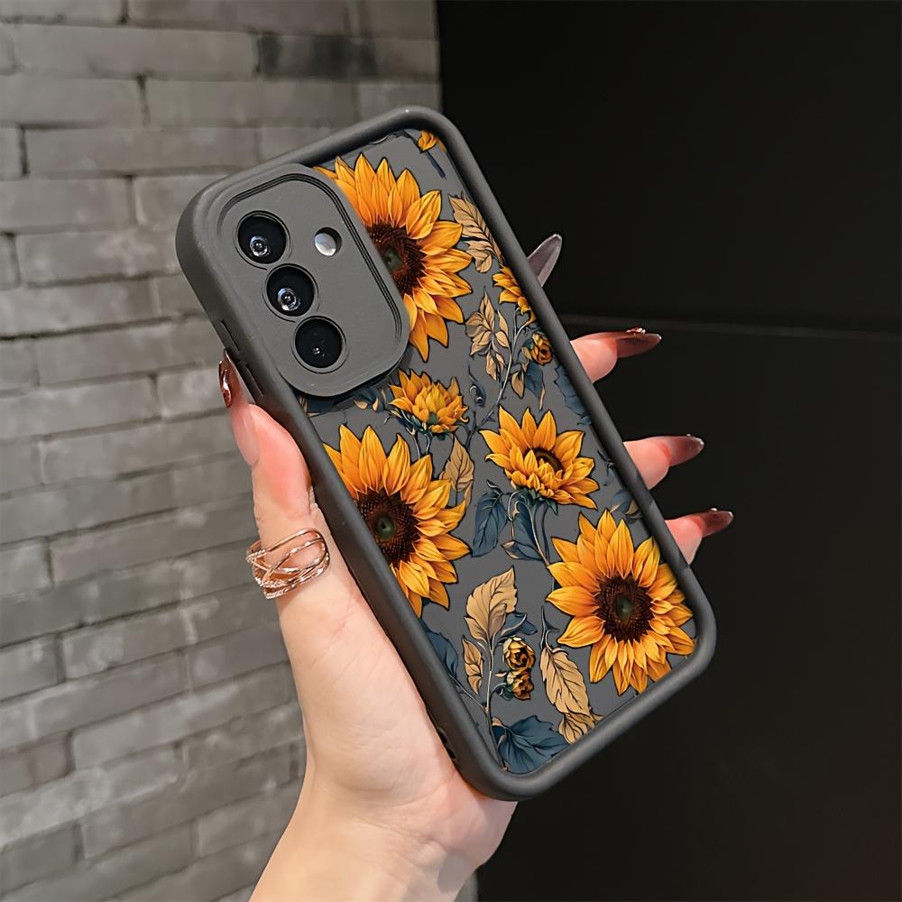 Creative Sunflower Phone Cases Compatible with Samsung Galaxy S26 S25 S24 S23 S22 S21 Fe Plus Ultra A13 A14 A15 A16 A17 A33 A34 A35 A36 A52 A53 A54 Note20, Soft TPU Back Cover for Drop Protection.
