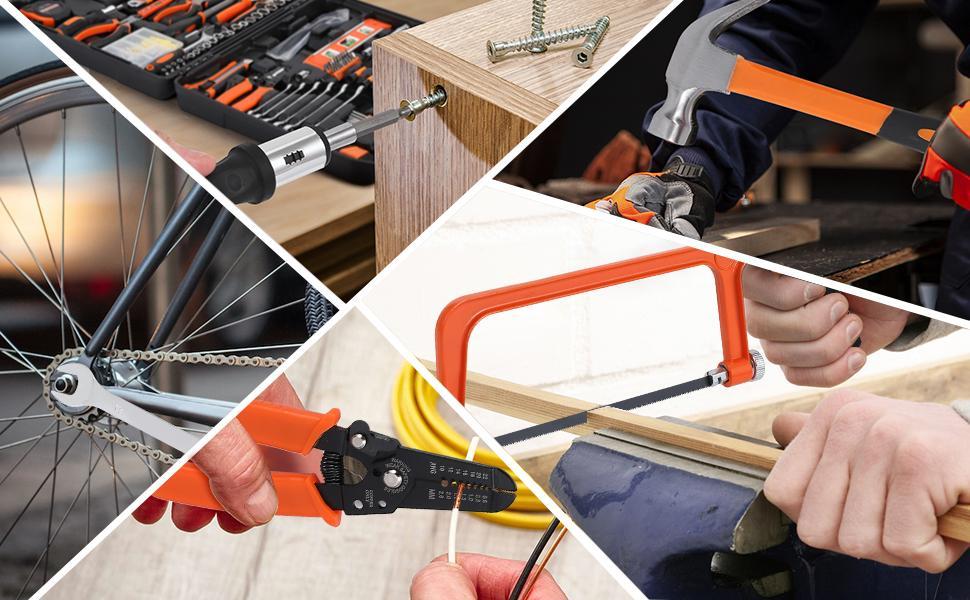 236 Piece Tool Set, Auto Repair Tool Combination Package, Socket Wrench Mixed Tool Set Hand Tool Kit with Plastic Toolbox Storage Case, Complete Household Tool Box with Essential Tools