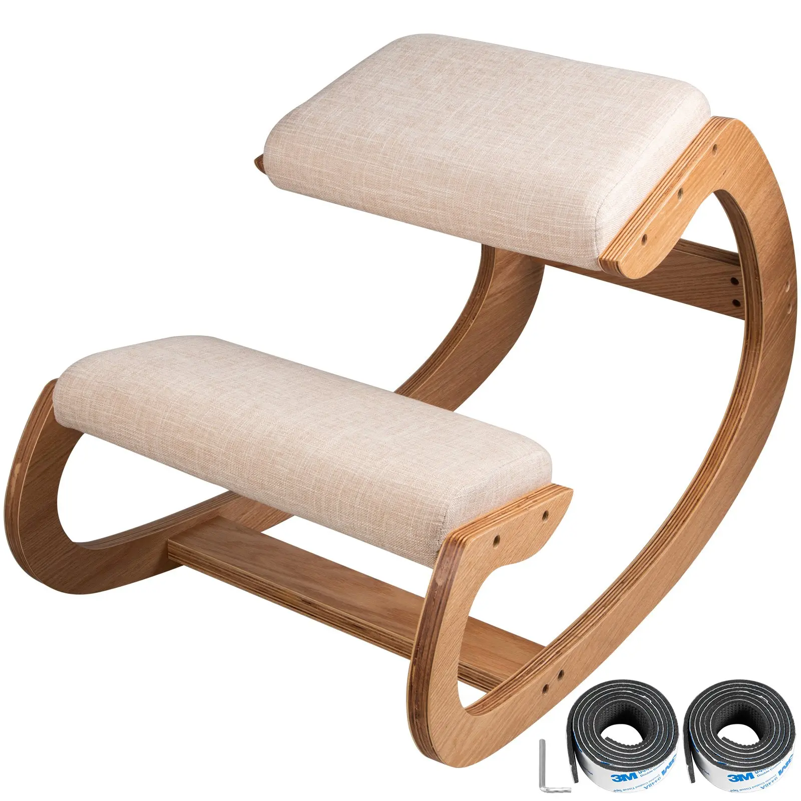 【DealsForYouDays】VEVOR Ergonomic Kneeling Chair Heavy Duty Better Posture Kneeling Stool Office Chair Home for Body Shaping Relieveing Stress Meditation Desk Computer Kneeling Stool Chair
