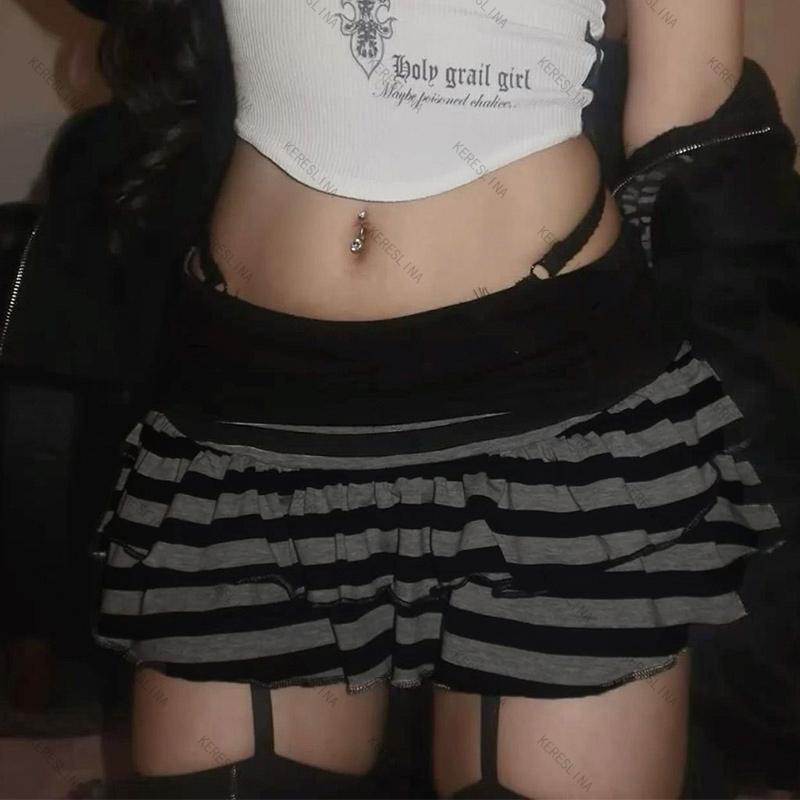 Cute sweet millennium Spice Girls lace mini skirt Trendy elegant Vintage Harajuku skirt subculture fashionable female Slim skirt