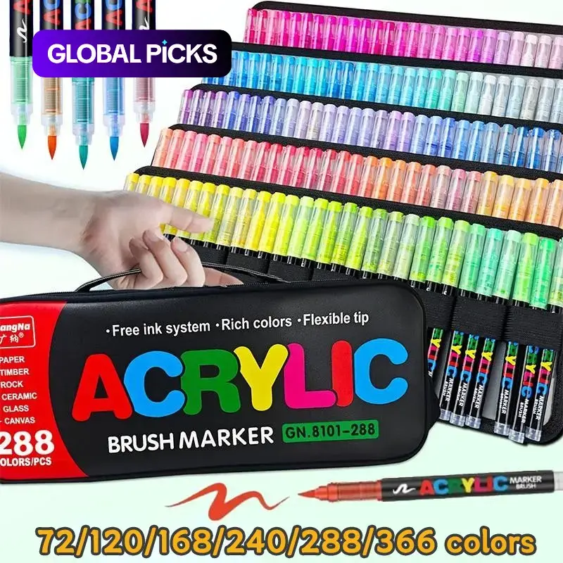 Third-Generation Pro Acrylic Paint Pen, Large-Capacity Odorless Marker for Artists and DIY Crafts, Ideal for Creative Projects, Art Supply, Artist Supplies #GLOBAL PICKS