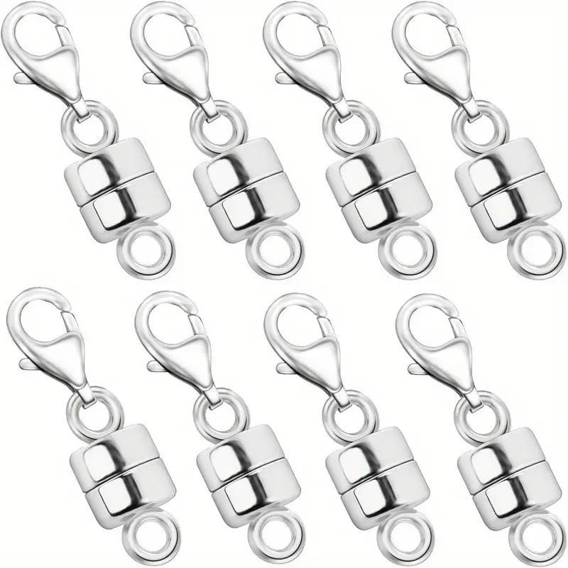 Magnetic Jewelry Clasp Kit, 4/8 Counts Magnetic Jewelry Clasp, Jewelry Making Supplies for Bracelet Necklace, DIY Jewelry Making Accessories
