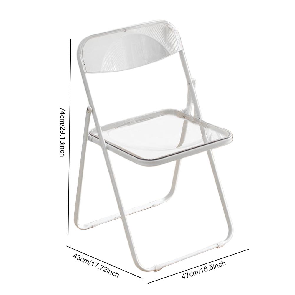 Transparent Folding Chairs Acrylic Stackable Clear Dining Chairs with Chrome Frame Living Room Seat Lightweight for Living Room Office Waiting Room & Party Transparent Folding Chairs Acrylic Stackable Clear Dining Chairs with Chrome Frame Living Room Seat Lightweight for Living Room Office Waiting Room & Party