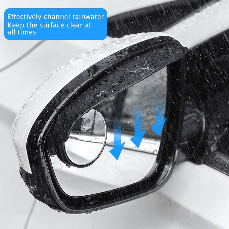 2 Counts Safety Driving Mirror - Car Blind Spot Mirror, 360° Wide Angle Rearview Mirror, Ultra-Clear Small Round Auxiliary Mirror, Easy Installation, Car Exterior Accessory