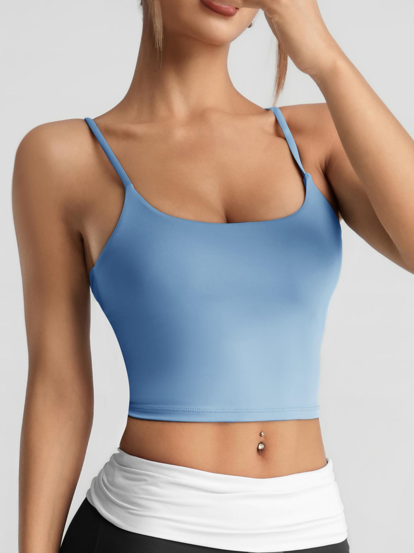 Women's Round Neck Backless Criss Cross Breathable Sports Bra Top, Fashionable Athletic Wear, Comfortable Fit, Ideal for Gym & Casual Use
