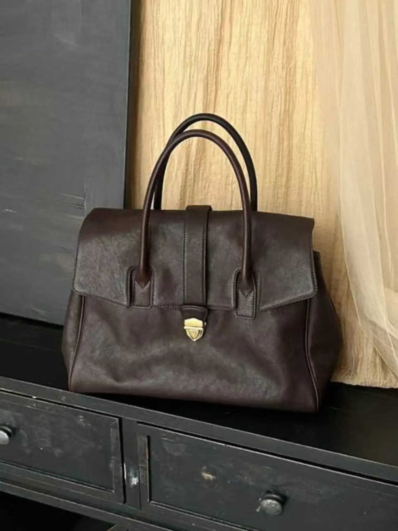 Women's Genuine Leather Feather Bag, Large Tote Bag, Casual Commuter Bag, High Capacity Bucket Bag, Fashionable Shoulder Handbag for Daily Use & Special Occasions