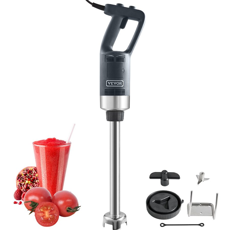 VEVOR Commercial Immersion Blender, 750W 16 Heavy Duty Hand Mixer, Variable Speed Kitchen Stick Mixer with 304 Stainless Steel Blade, Multi-Purpose Portable Mixer for Soup, Smoothie, Puree, Baby Food