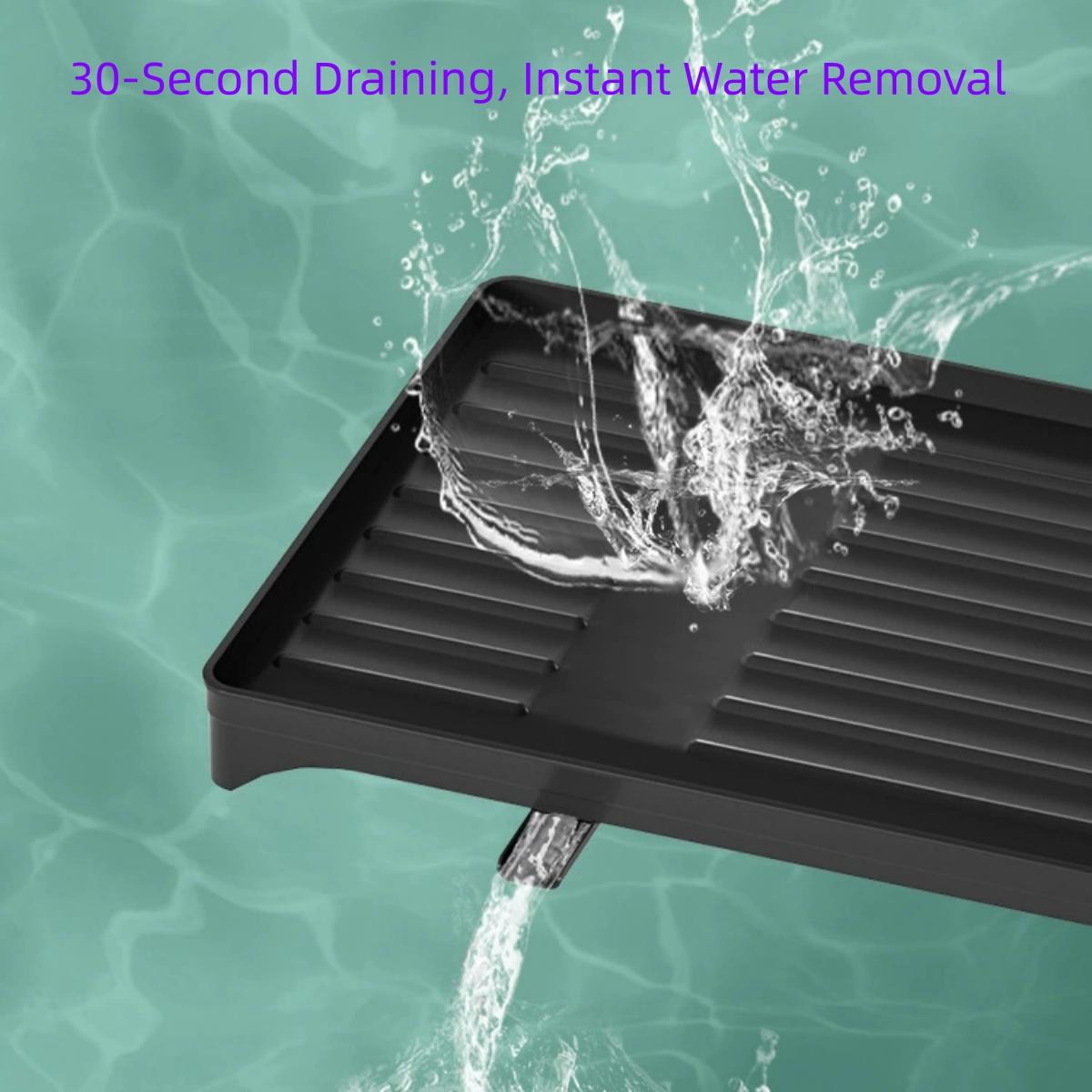 CookSide Dish Drying Rack, 1 Count 2-Tier Dish Rack With Drainboard, Dish Drainer Rack, 2-layer Foldable Tableware Drain Storage Rack, Kitchen Accessories, Home Decor Cutlery Metal Aesthetic Reusable Plastic