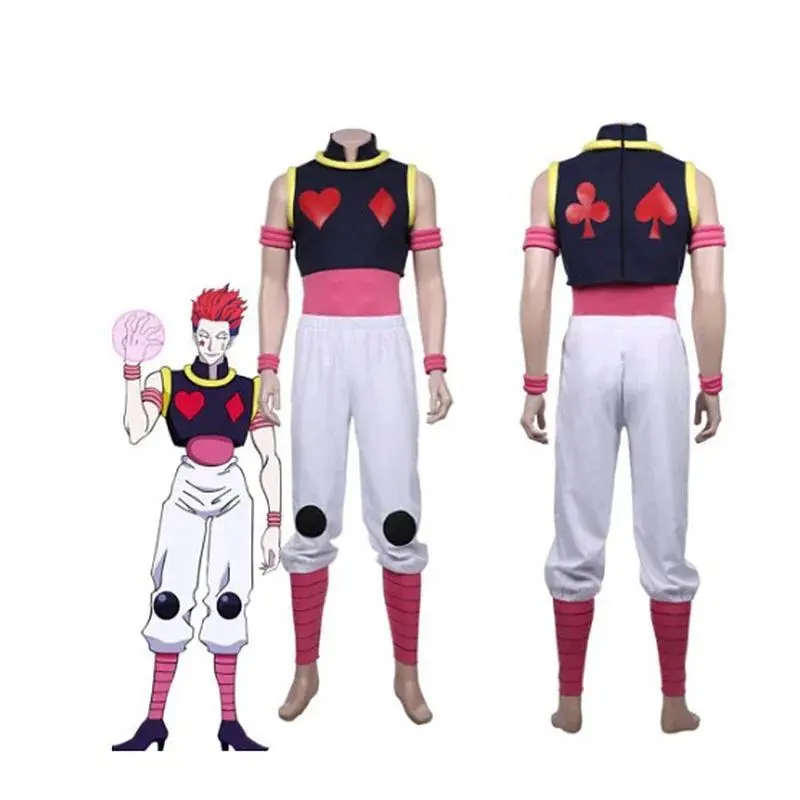 Anime HUNTER X HUNTER Hisoka Cosplay Costume Full Set Suit Unisex Phantom Troupe Cos Uniform Halloween Cosplay Outfits