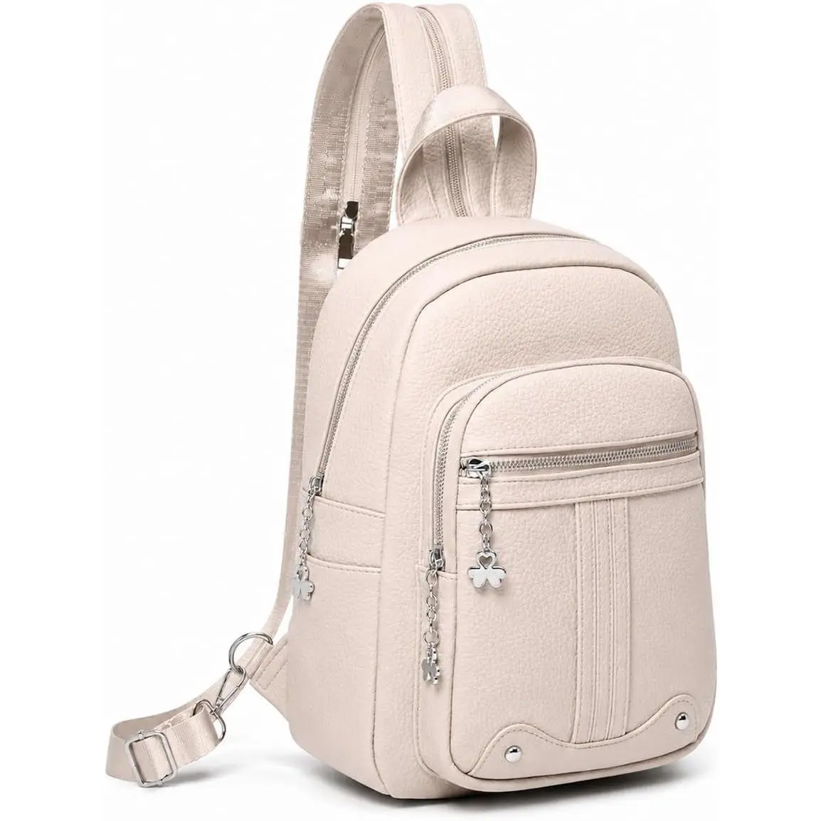 Convertible Backpack Purse for Women Vegen Leather Crossbody Bag | Convertible Travel  Pack Anti- Daypack with Small Wristlet Clutch Purse for Work Daily Use College Shopping