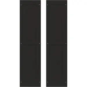 Raised Panel Shed Shutters 9" W x 36" H 1 Pair Black for Sheds Playhouses and Chicken Coops
