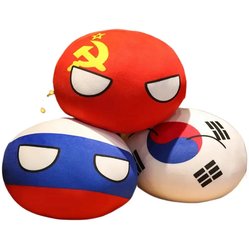 Wholesale Hot 10/30/40cm Polandball Country Ball Toy Plush Pendant Doll Countryball Ussr Usa France Russia Uk Japan Germanyitaly