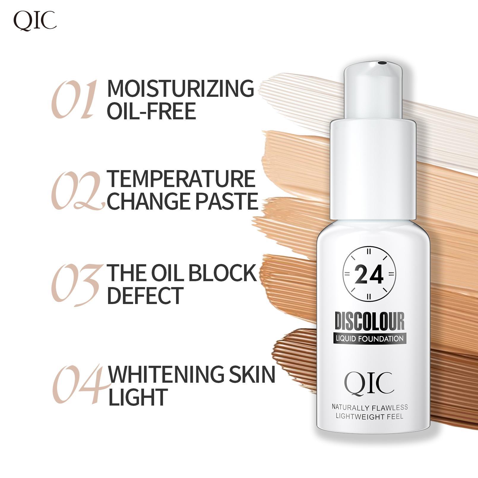 Long Lasting Color Changing Foundation, 1 Box Sweat Activated Foundation, Moisturizing Lightweight Concealer Foundation, Makeup Product for Women & Girls, Hydrating