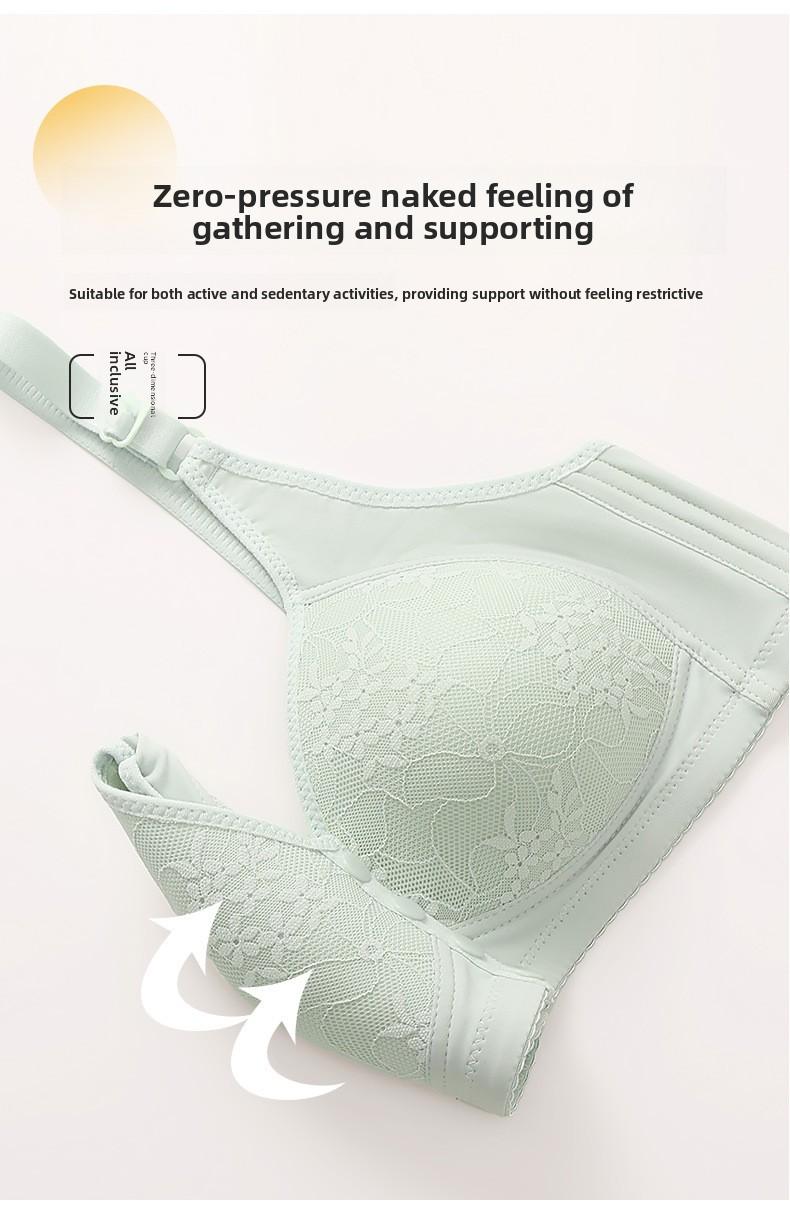 6 Pack Front Closure Bras for Women, Wire-Free Push Up Sports Bra with Removable Padding, No Dig Adjustable Straps, Seamless Full Coverage T-Shirt Bra, Comfortable Maternity Tank Top Style -RR