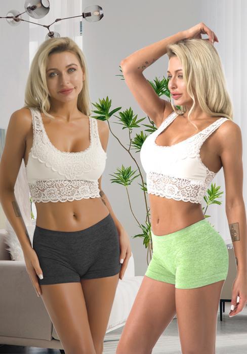 SUNDAY MIRTH Women's Boyshorts Underwear Seamless Boy Shorts Panties Soft Stretch Boxer Briefs 5 Packs(Regular & Plus Size)