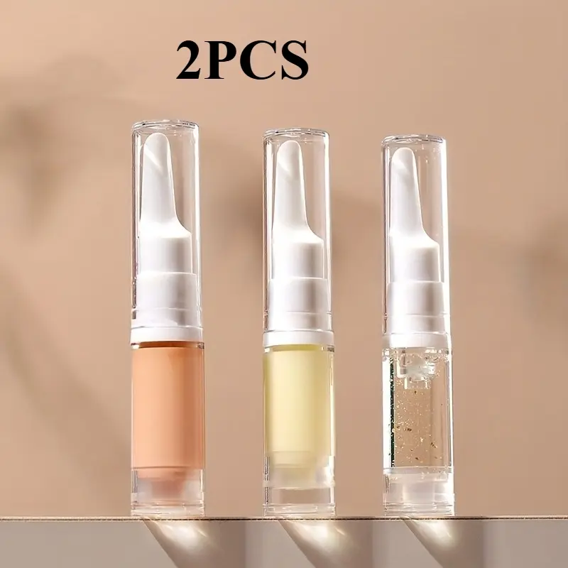2PCS Vacuum Bottle Press Lotion Eye Cream Empty Refillable Bottle Liquid Foundation Cosmetic Container AS Sub-bottle(5ML 10ML 15ML)